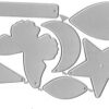 9 piezas de pendientes con diseño de estrella y luna_2