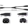 AAOTOKK Adaptador de alimentación hembra de 3 polos C5 a_2