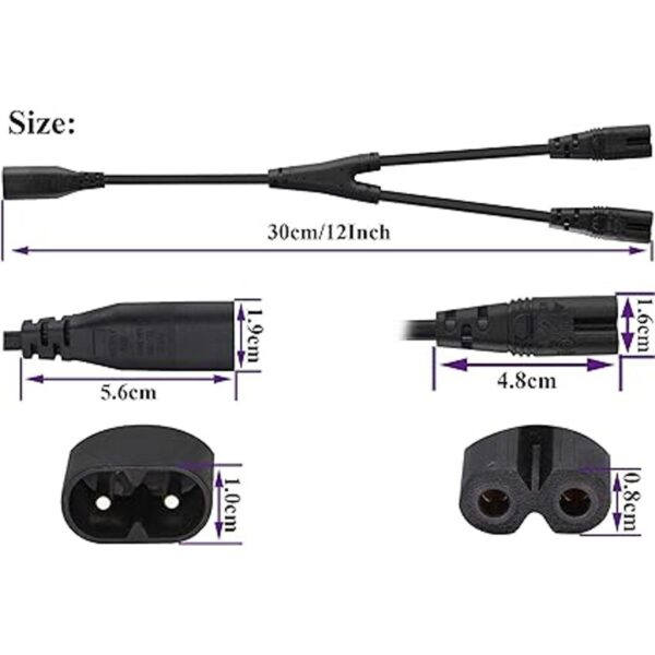 AAOTOKK Adaptador de alimentación hembra de 3 polos C5 a_2