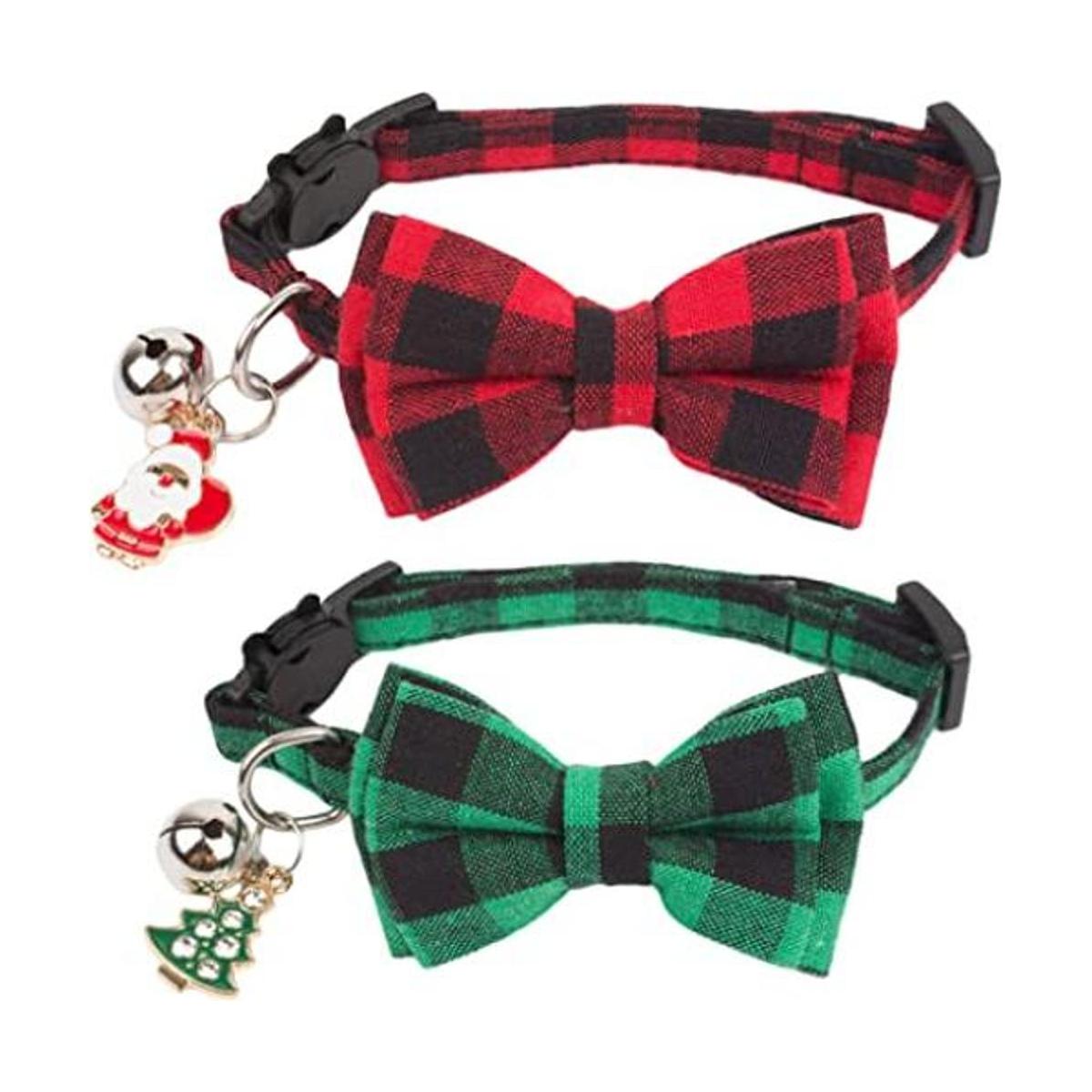 ADOGGYGO Collares de Navidad para gatos con bonita campana
