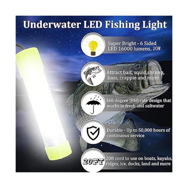 AGOOL Luz de Pesca Submarina Super Brillante Señuelo_3