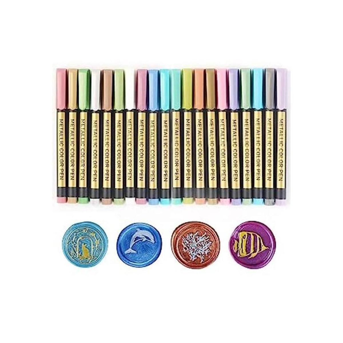 ANBOSE Kit de rotuladores metálicos de 20 colores para