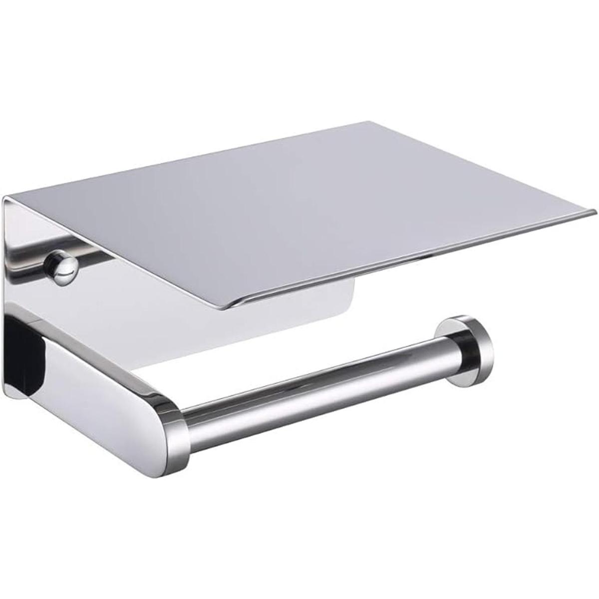 APLusee Soporte de papel higiénico con estante de