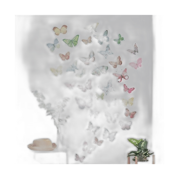 AOWDIAO Calcomanías de pared de mariposa de acuarela para_1