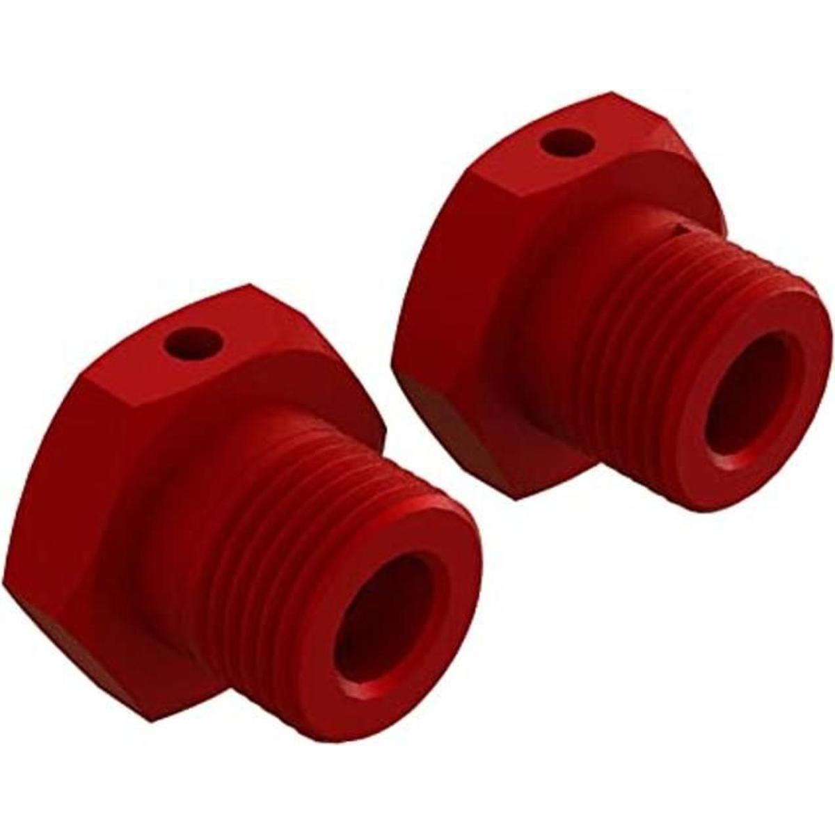ARRMA Rueda de aluminio 0.669 in hexagonal rojo 2