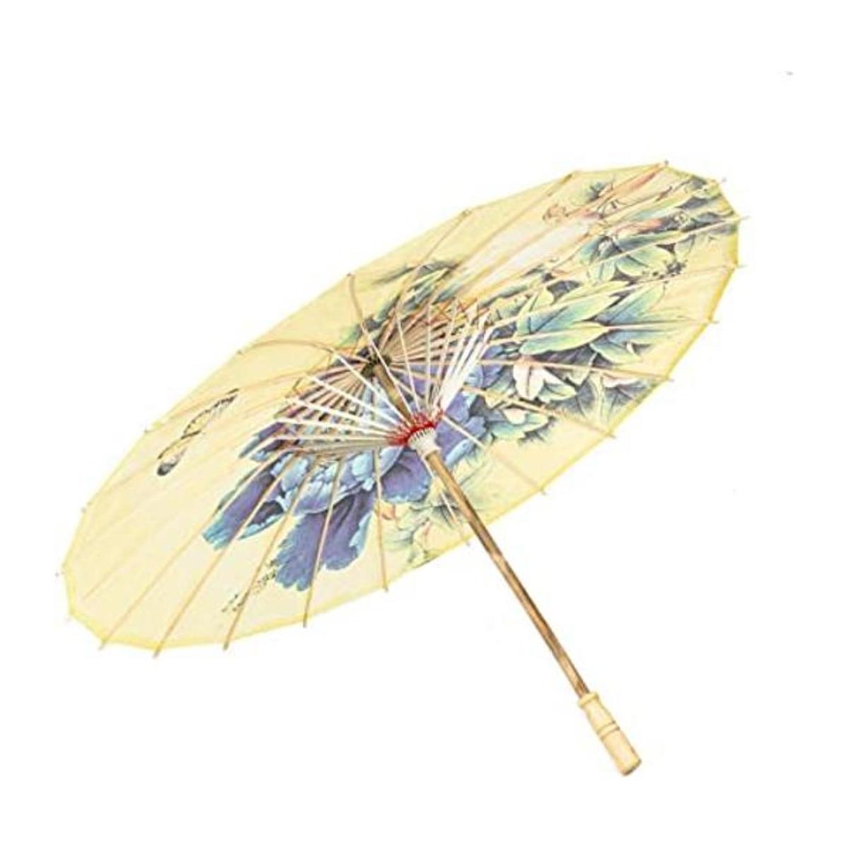 ASIAN HOME Sombrilla de papel engrasado chino hecho a mano