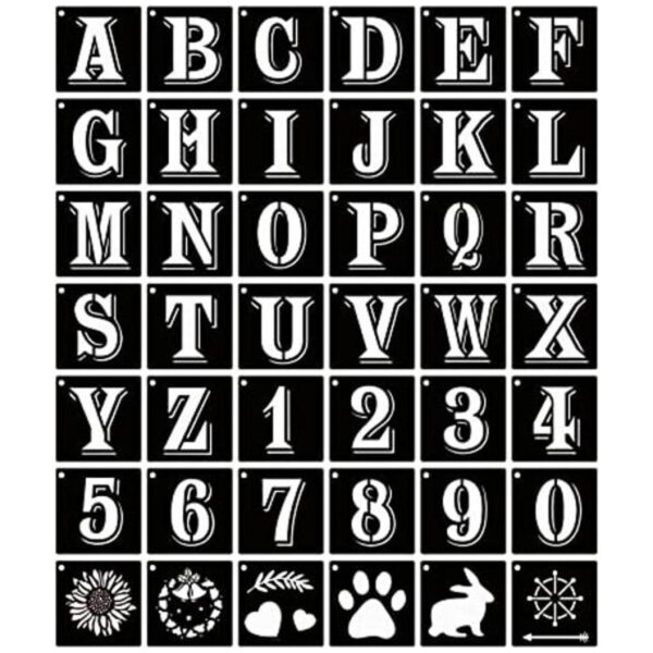ASMPIO Plantillas de letras de 6 pulgadas plantillas de_1