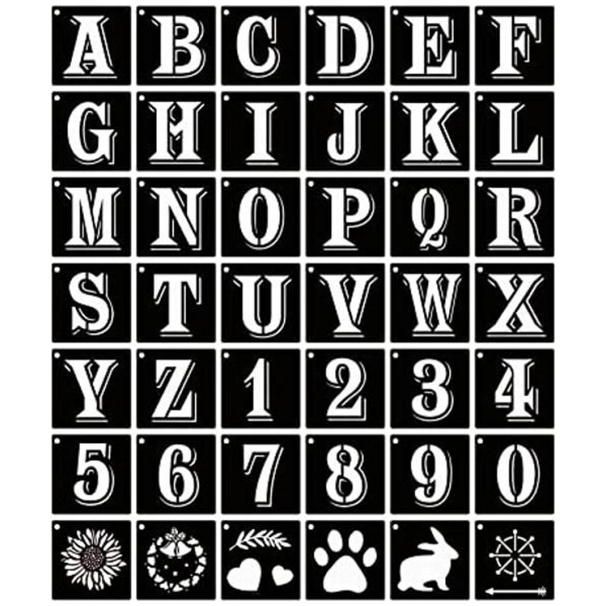 ASMPIO Plantillas de letras de 6 pulgadas plantillas de