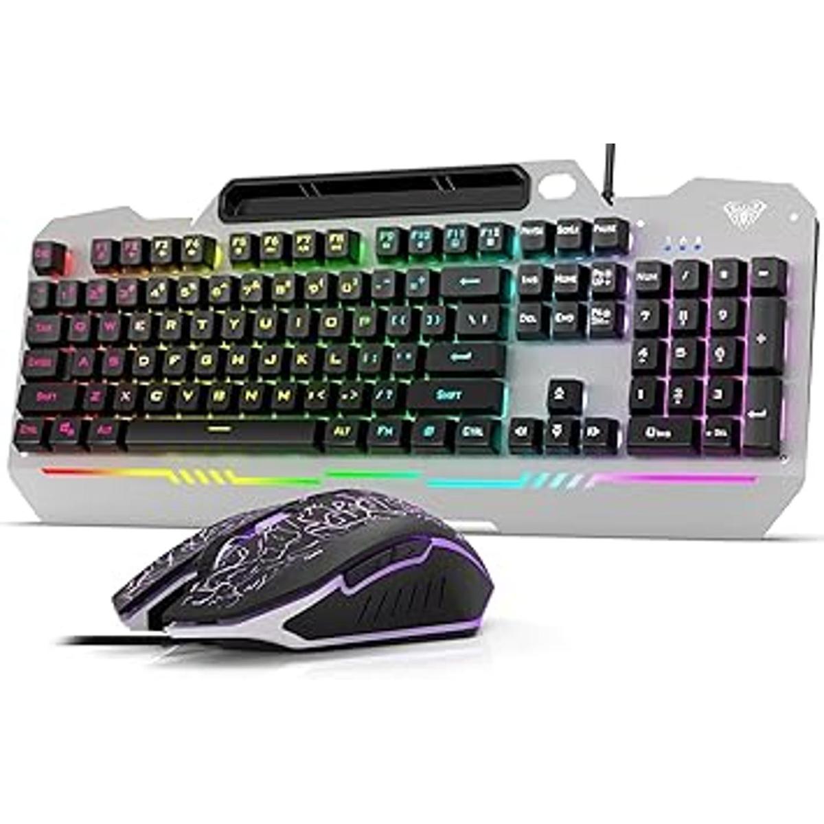 AULA Combo de teclado y mouse para juegos teclado de