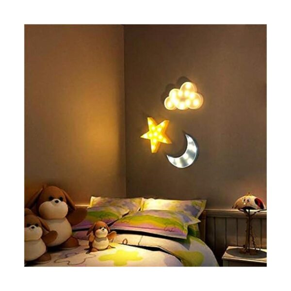 AUSAYE 3 luces LED decorativas de noche de luna creciente_2