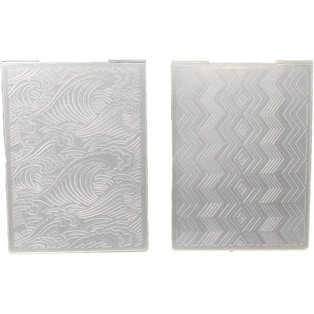 AZSG Carpetas de plástico con diseño de ondas para hacer
