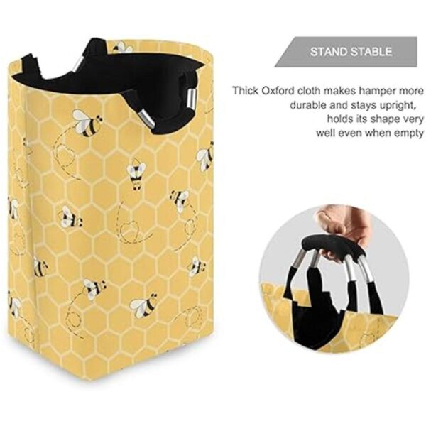 AUUXVA Ombra Cesta de colmena amarilla con diseño