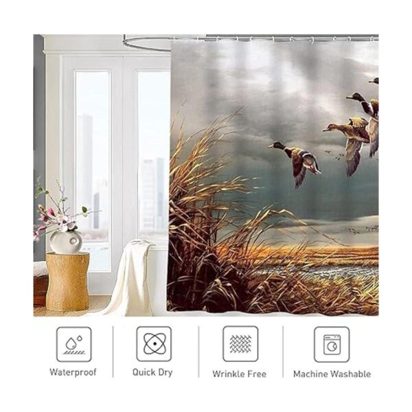 Abaysto Cortina de ducha para baño diseño de patos