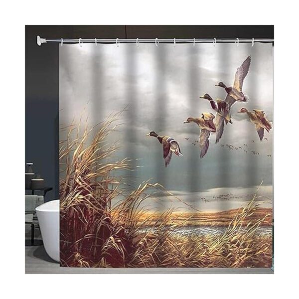 Abaysto Cortina de ducha para baño diseño de patos