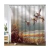 Abaysto Cortina de ducha para baño diseño de patos