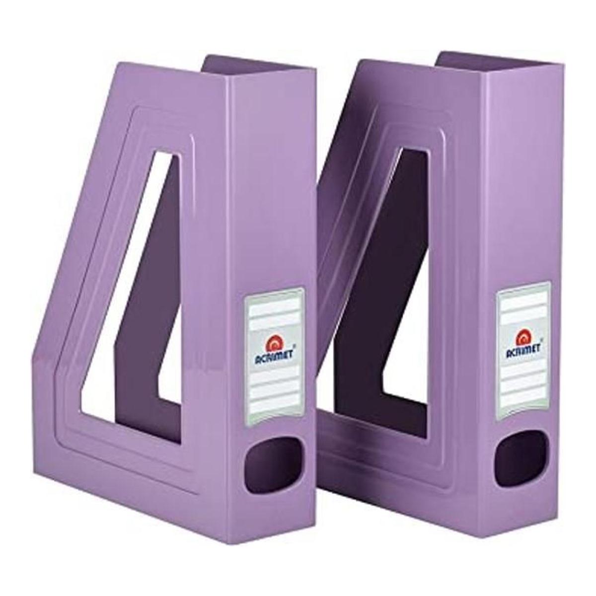 Acrimet Organizador para archivos color morado sólido 2