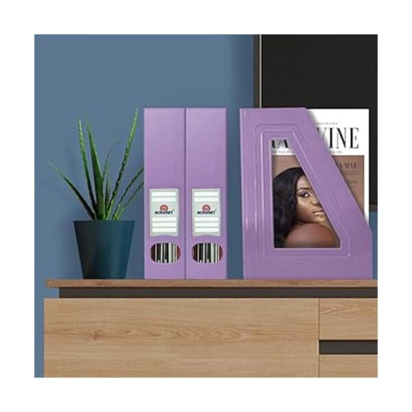 Acrimet Organizador para archivos color morado sólido 2