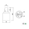 Adaptador ESimpo G24d a E26E27 2 pines CFL adaptador de