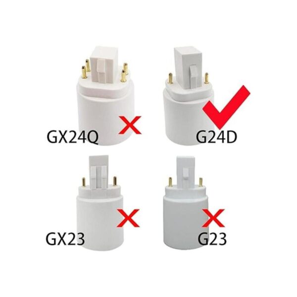 Adaptador ESimpo G24d a E26E27 2 pines CFL adaptador de