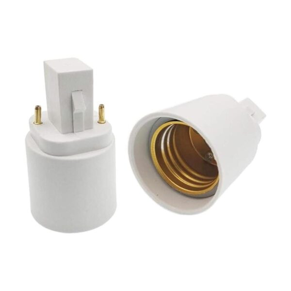 Adaptador ESimpo G24d a E26E27 2 pines CFL adaptador de