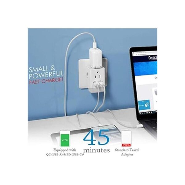 Adaptador de viaje de Italia QC 3.0 y PD de Ceptics USB_2
