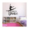 Adhesivo decorativo para pared diseño de chica con bailes