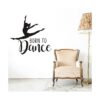 Adhesivo decorativo para pared diseño de chica con bailes