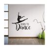Adhesivo decorativo para pared diseño de chica con bailes