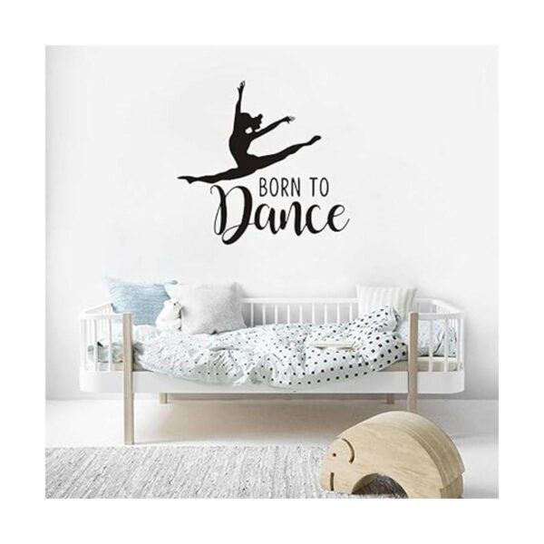 Adhesivo decorativo para pared diseño de chica con bailes