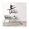 Adhesivo decorativo para pared diseño de chica con bailes