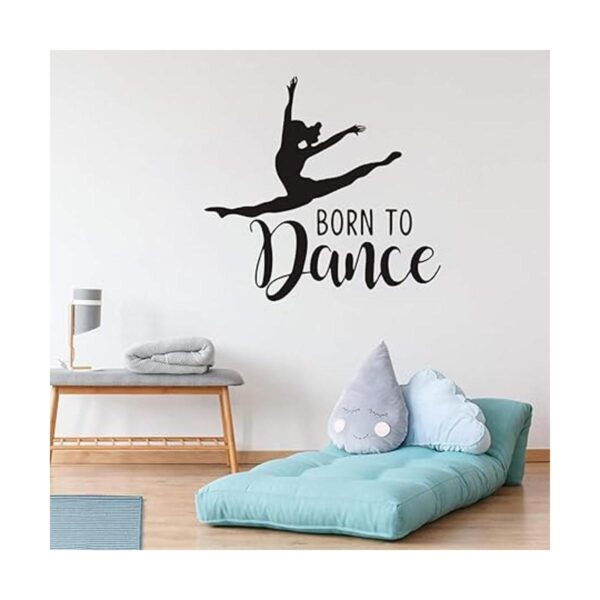Adhesivo decorativo para pared diseño de chica con bailes