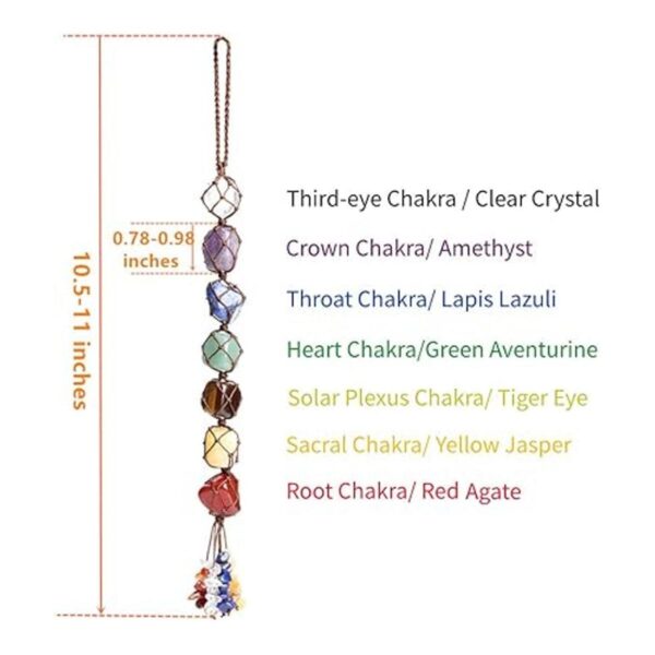 Adornos hechos a mano para ventana de auto 7 chakras