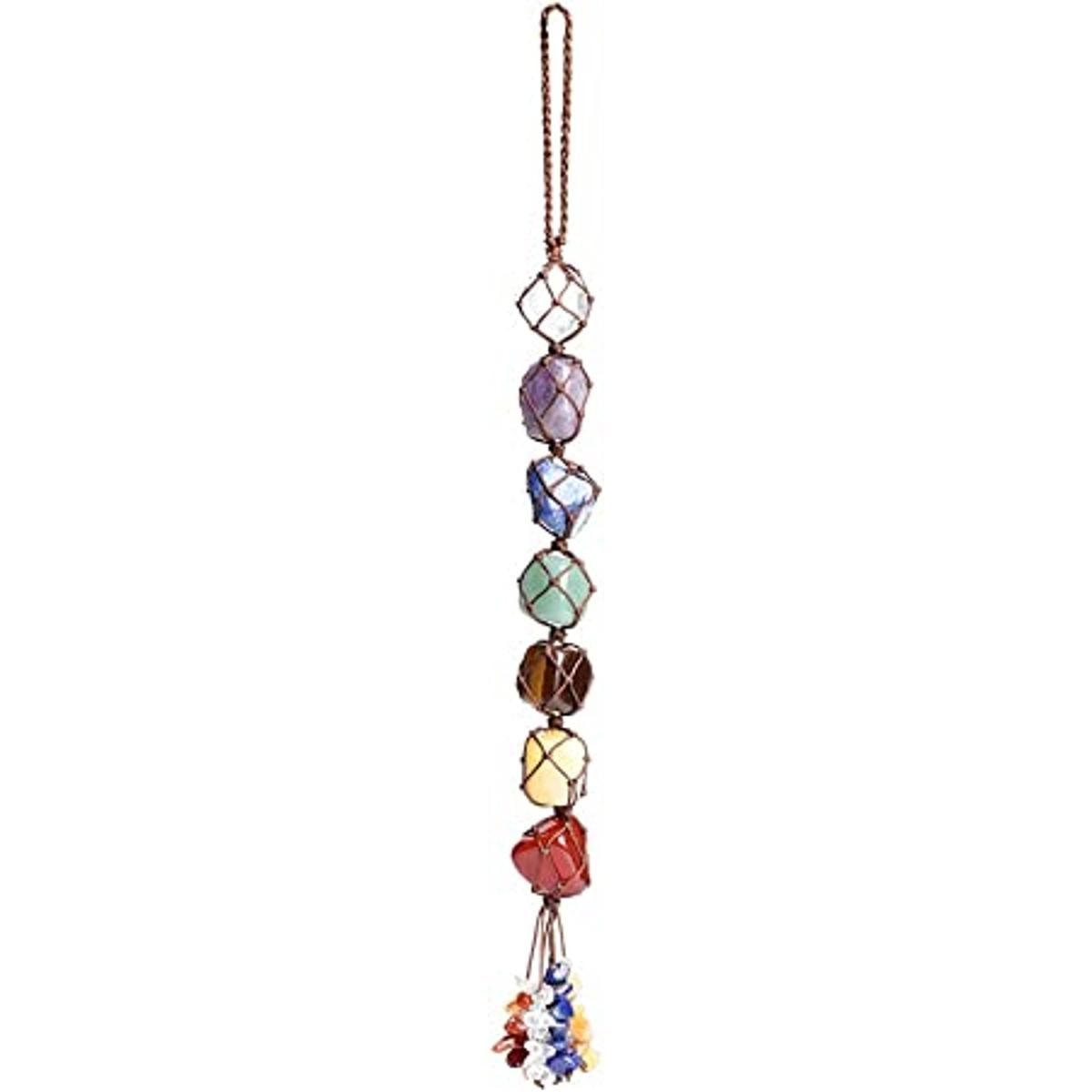 Adornos hechos a mano para ventana de auto 7 chakras