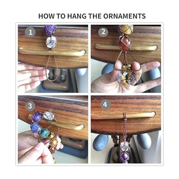 Adornos hechos a mano para ventana de auto 7 chakras