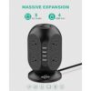 AiJoy Torre de regleta con puertos USB protector de_2