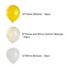 Aimto Globos amarillos y blancos globos de confeti_2