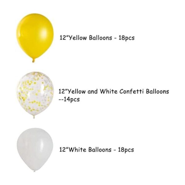 Aimto Globos amarillos y blancos globos de confeti_2