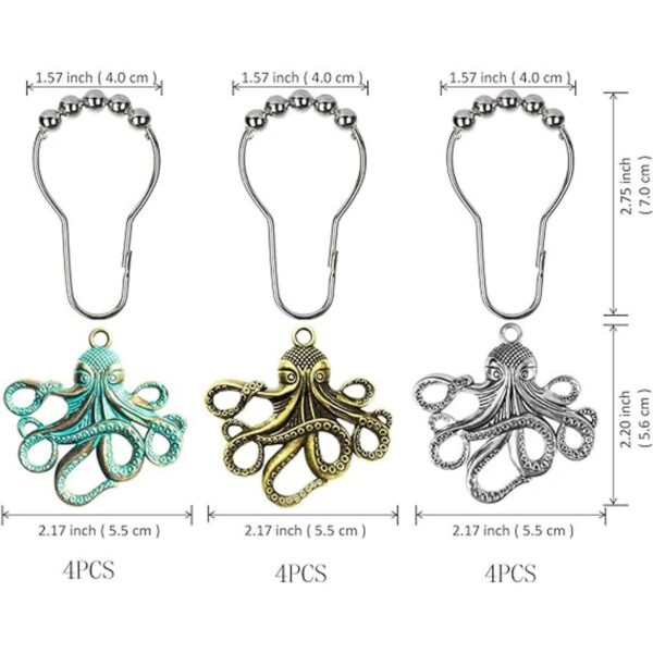 Aimoye Octopus Ganchos decorativos para cortina de ducha_2