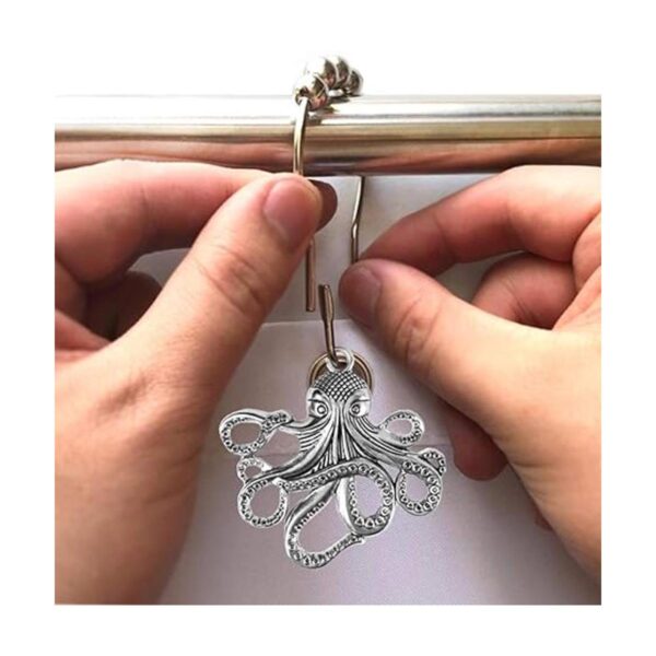 Aimoye Octopus Ganchos decorativos para cortina de ducha_4