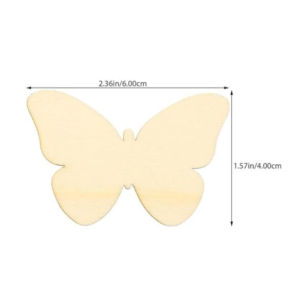 TINKSKY 50 piezas de madera con forma de mariposa en_2