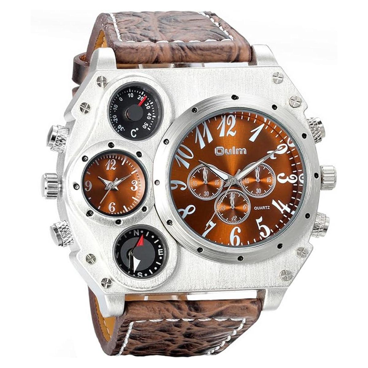 Avaner Reloj deportivo de doble zona horaria para hombre