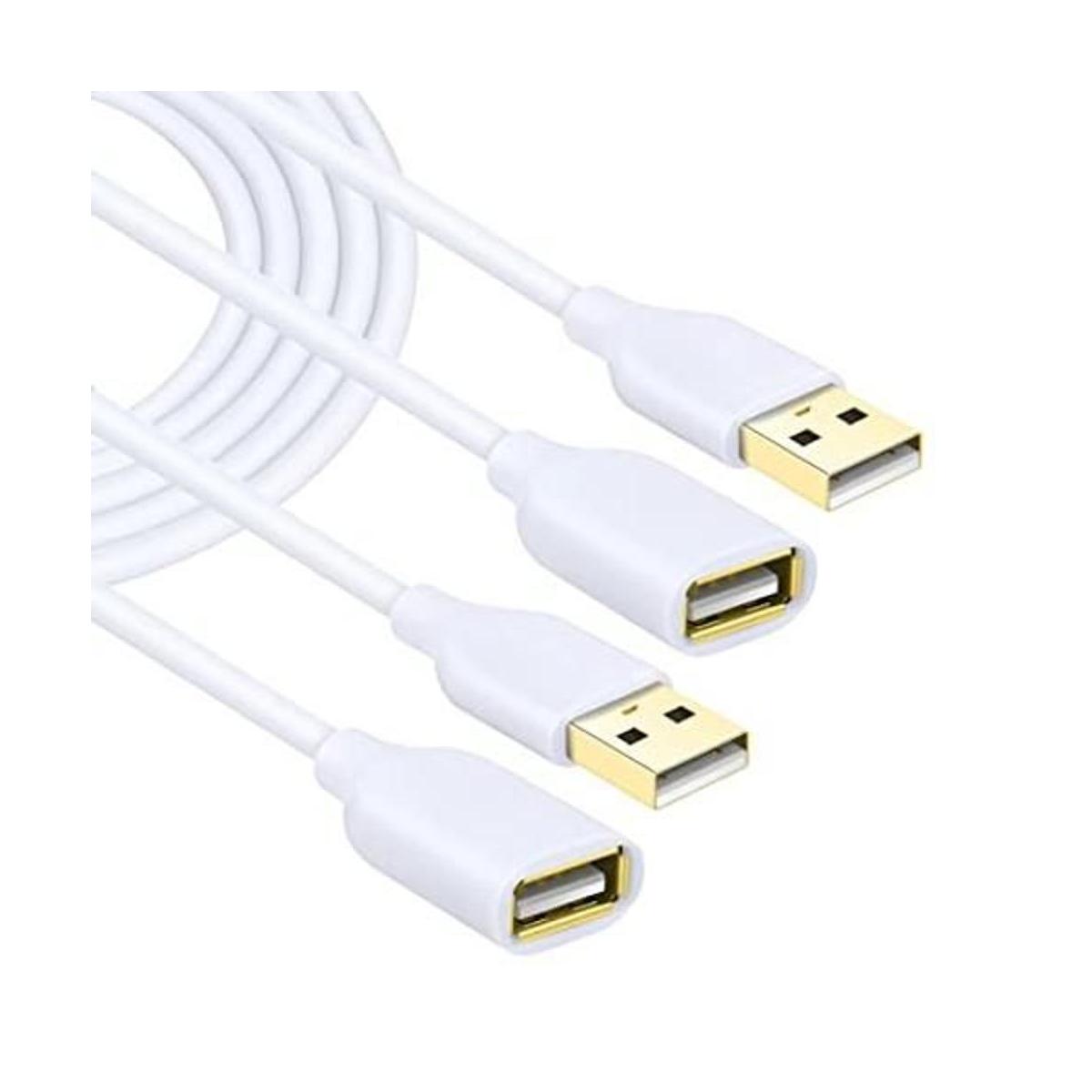 Costyle Cable de extensión USB blanco paquete de 2