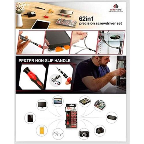 Kit de herramientas superior de reparación 62 en 1 con 56_6