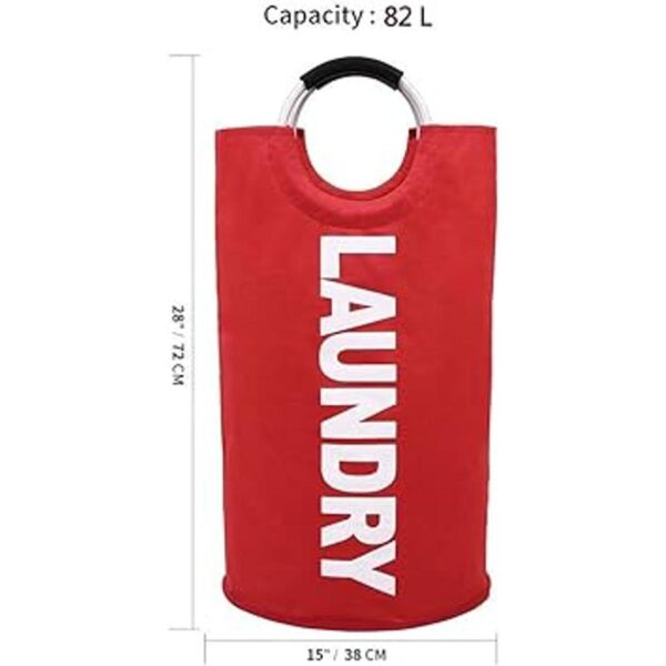 Mziart Bolsa para lavandería plegable con manijas de