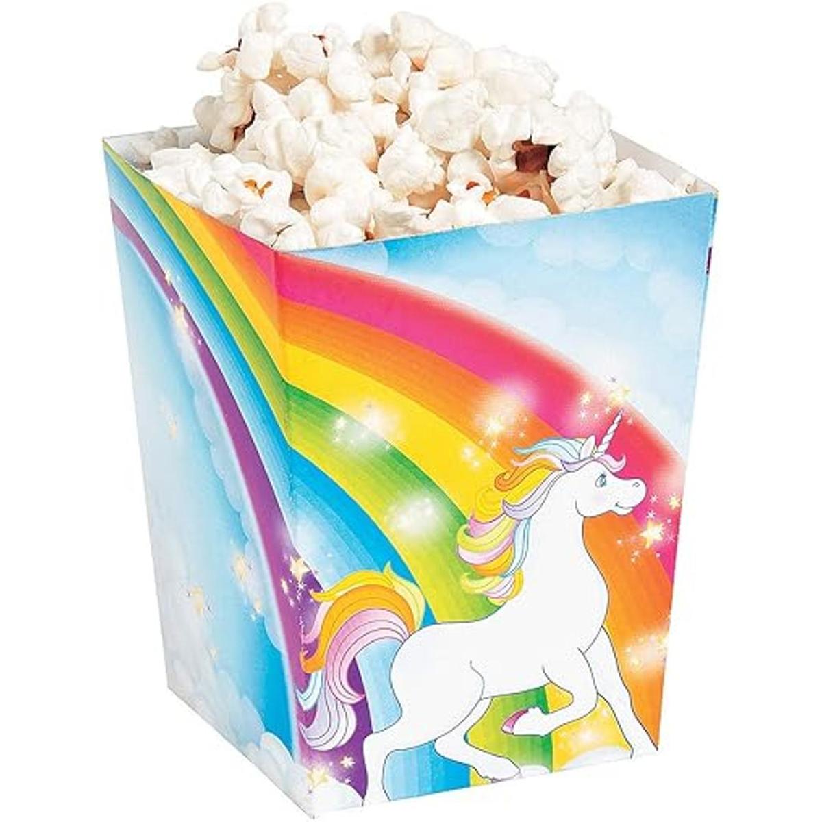 Fun Express Mini Unicornio Palomitas de maíz cajas de