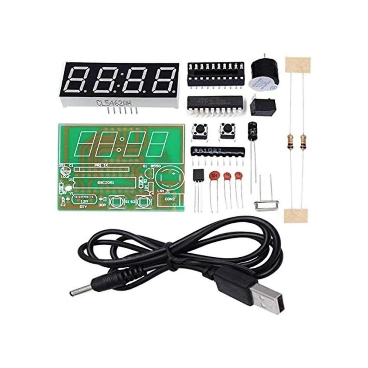 MiOYOOW Kits de reloj digital de 4 dígitos con PCB kit de