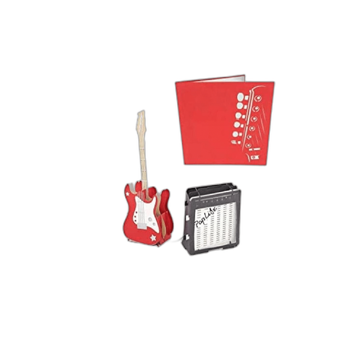 PopLife Tarjeta desplegable 3D para guitarra tarjeta de