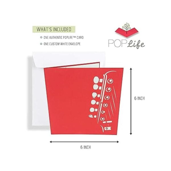PopLife Tarjeta desplegable 3D para guitarra tarjeta de_6