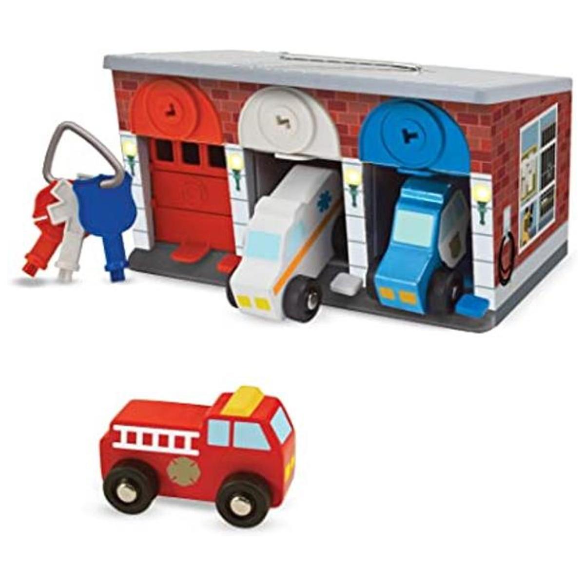 Melissa Doug Toy Keys and Cars Vehículos de rescate de