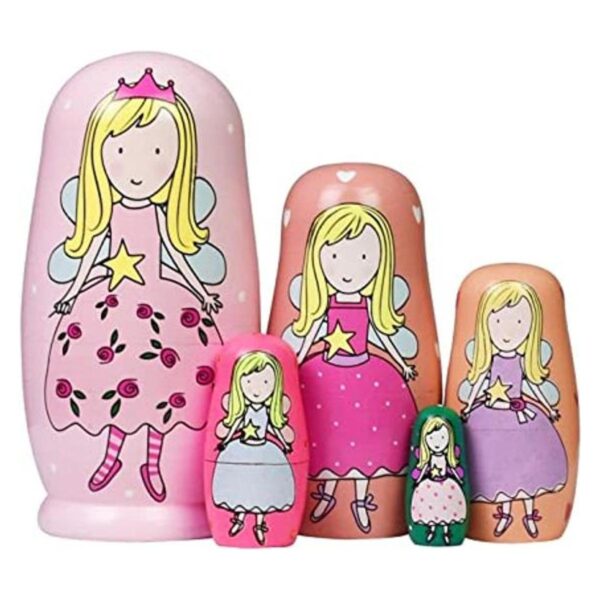 Muñecas anidadoras hechas a mano de madera rusa Matryoshka_1